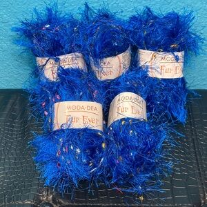 5 NWT Moda Dea Fur Ever color 3841 Blue Heaven Different Lots Made in Turkey